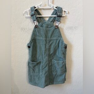 OshKosh B'gosh Girls Corduroy Overall Dress in Dusty Teal